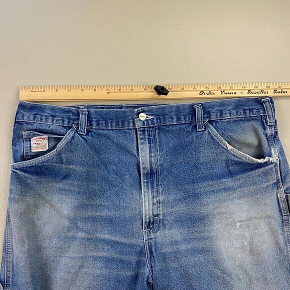 Pointer Brand Carpenter Jeans Mens 40x32 Distressed Workwear Vintage USA Made - Picture 10 of 15